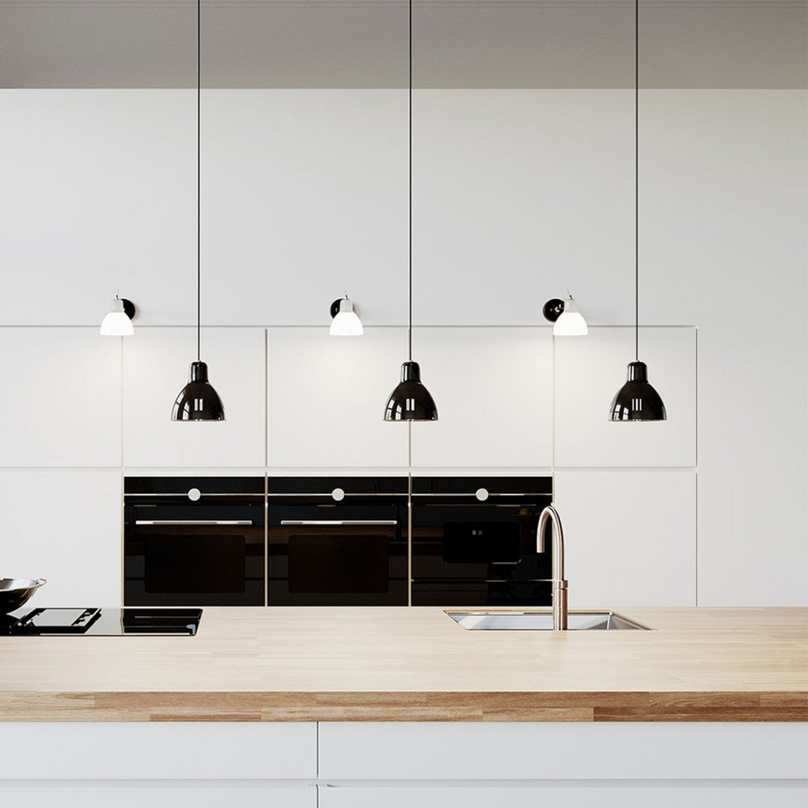 Rotaliana Luxy H5 Glam lampă suspendată negru/fum - Camera de zi / sufragerie - design - negru metalic fumuriu lucios - Sticlă