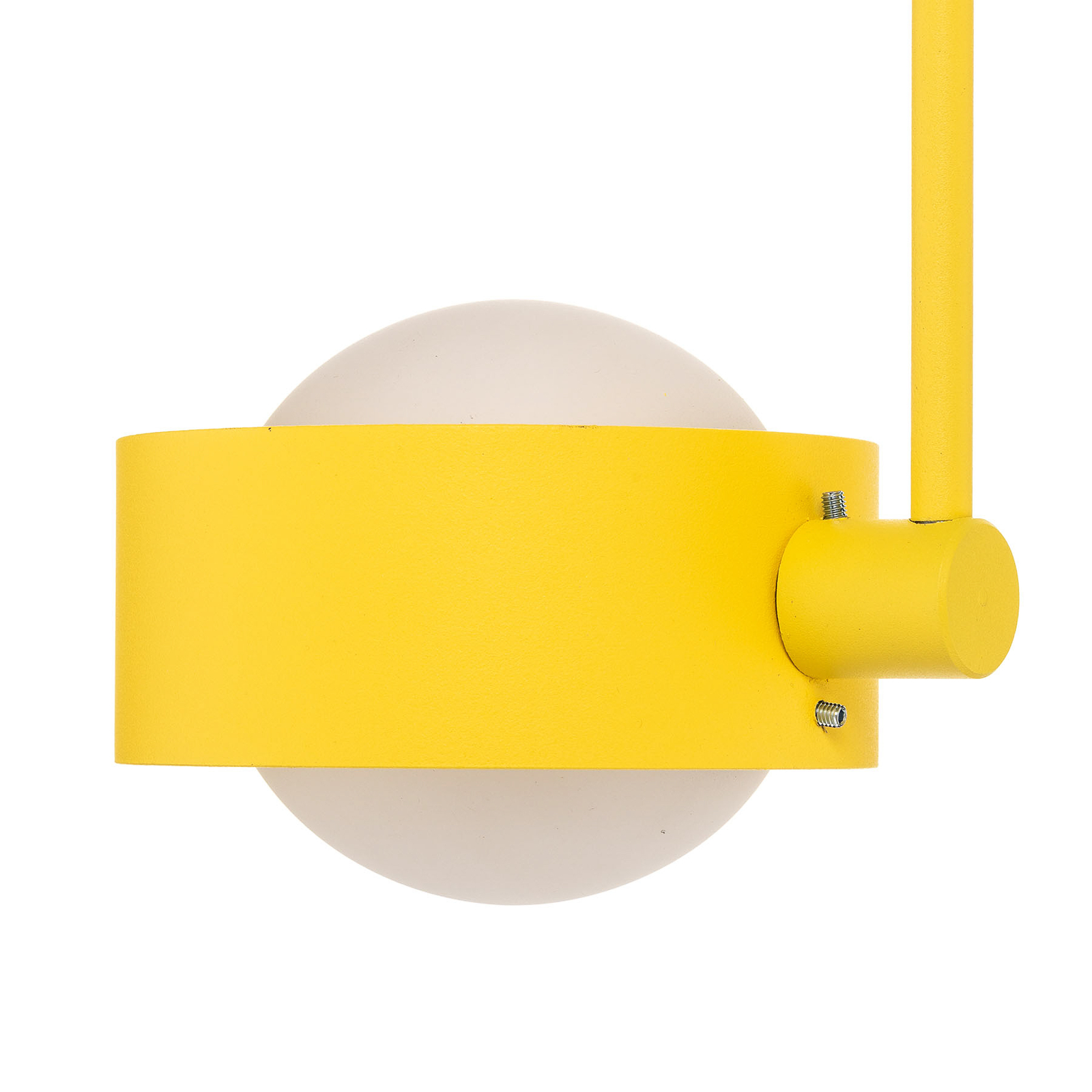 Taklampe Mado av stål, gul, 2 lyskilder