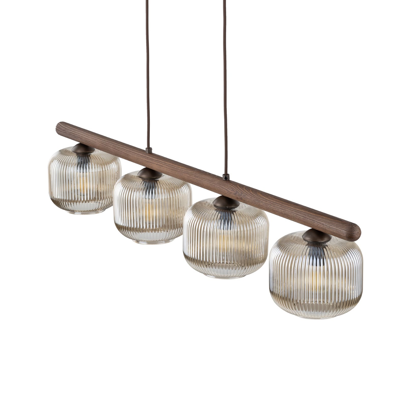 Viseća svjetiljka Salvia, smeđa/konjak, staklo, duljina 95 cm, E14