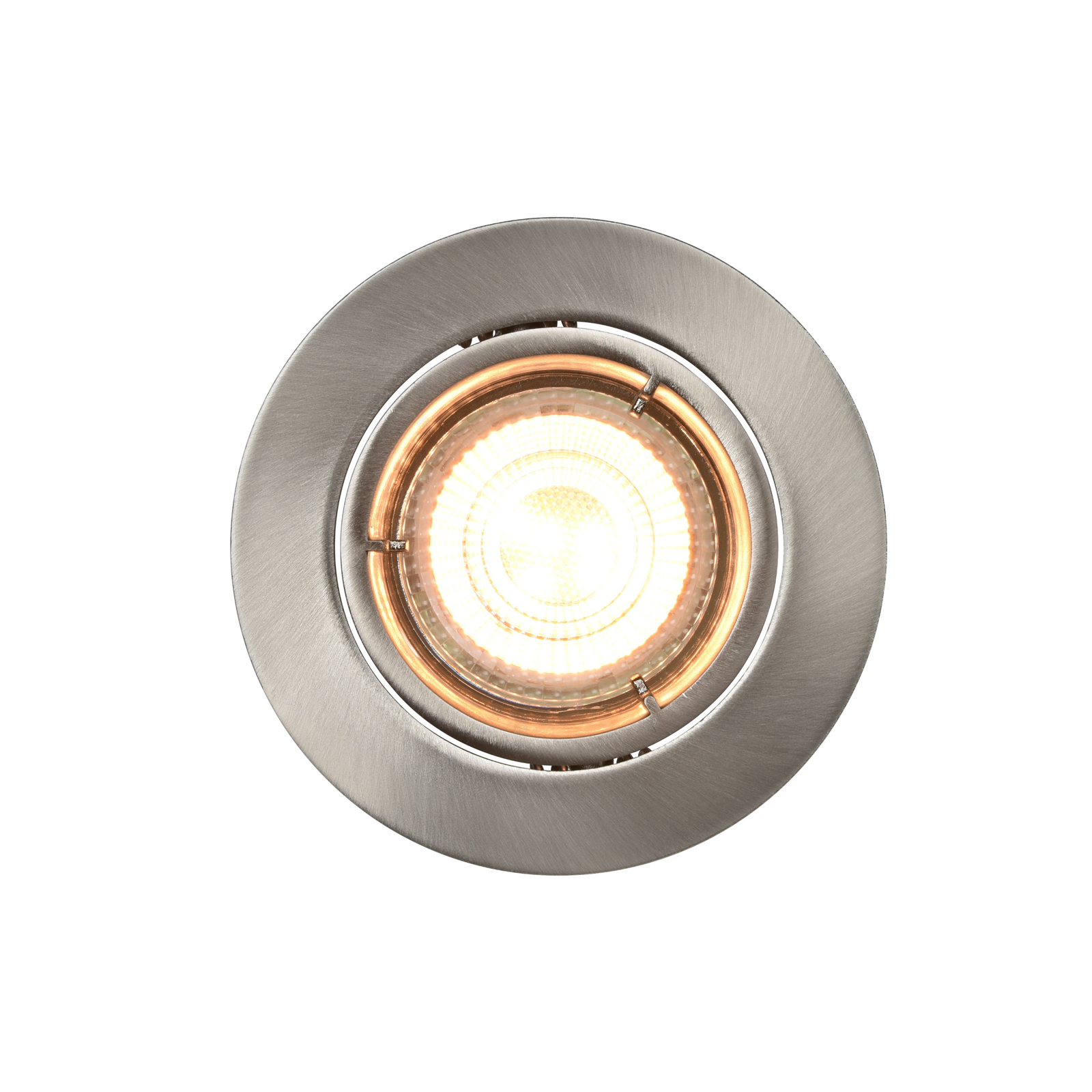 LED-indbygningslampe Carina Smart, 3 enheder, rund, nikkel