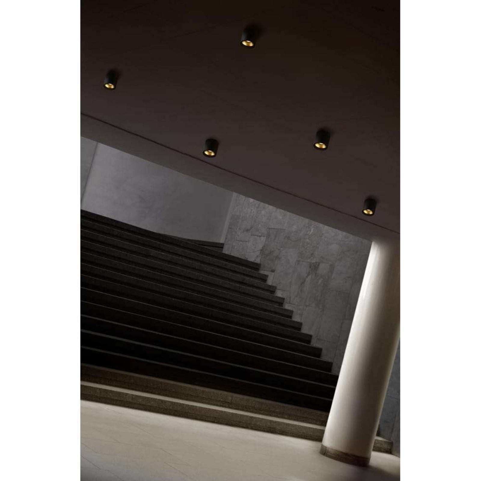 Solo 1 Round Deckenlampe, schwarz/gold, dim. LIGHT-POINT - Küche - Aluminium