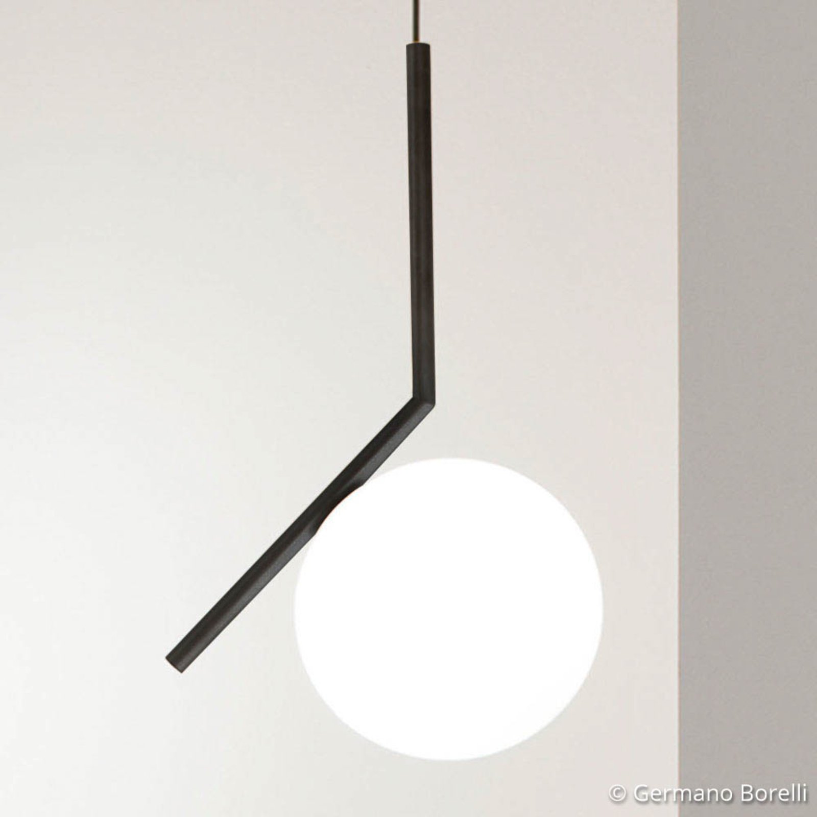 FLOS IC S1 design-hanglamp, zwart Ø 20 cm