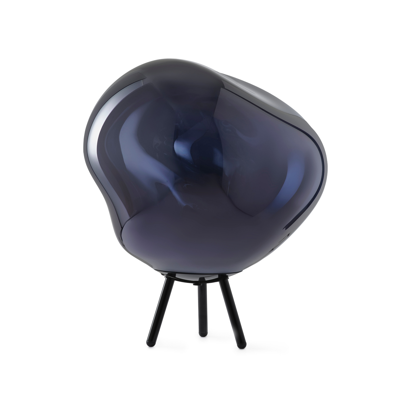 Tom Dixon Lâmpada LED recarregável para terraço Melt grande, cinza fumê