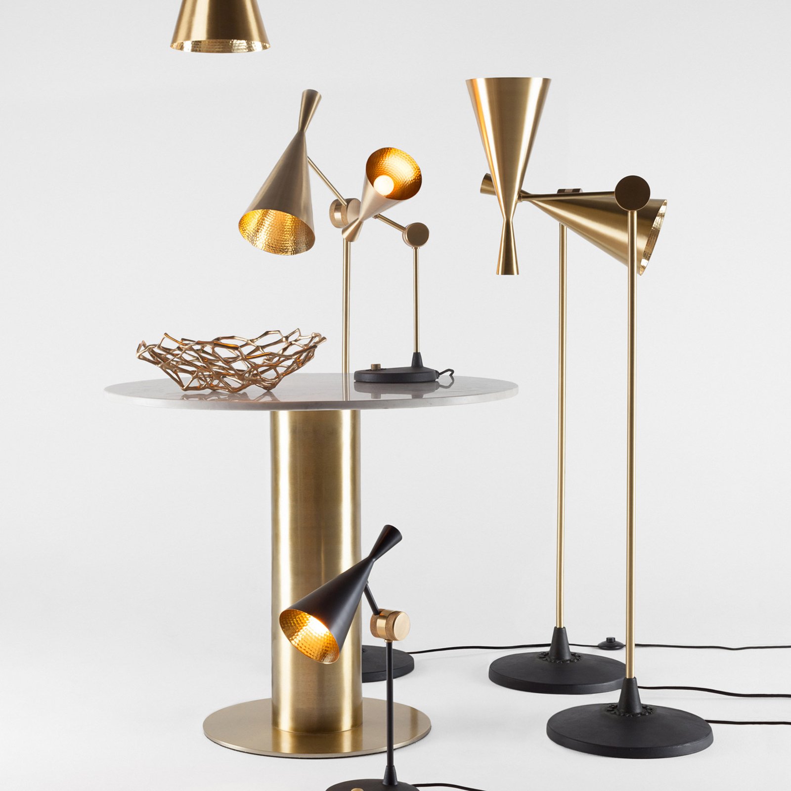 Tom Dixon Beat Floor gulvlampe, messing