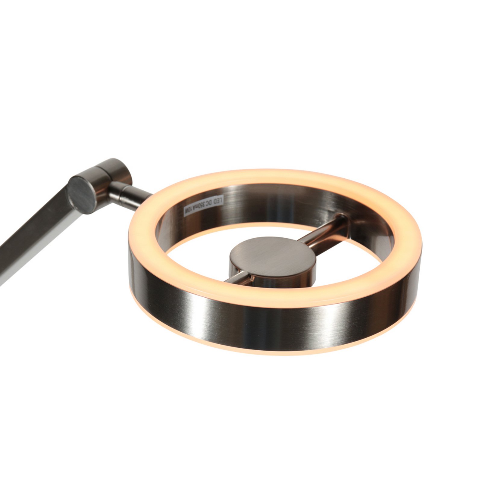 LED vloerlamp Ringlux staalkleurig, metaal, 2.700 K, dimbaar LED vloerlamp Ringlux staalkleurig, metaal, 2.700 K, dimbaar