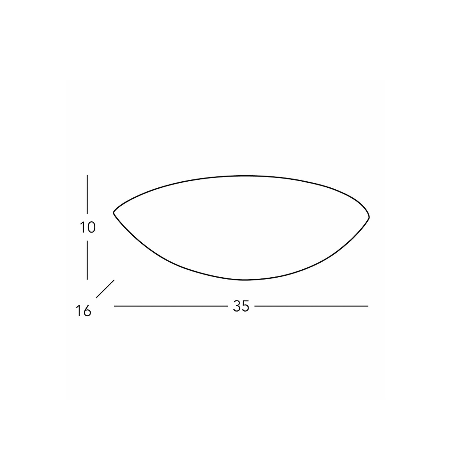 KOLARZ Стенно осветление Bisquitte, бяло, ширина 35 cm, гипс