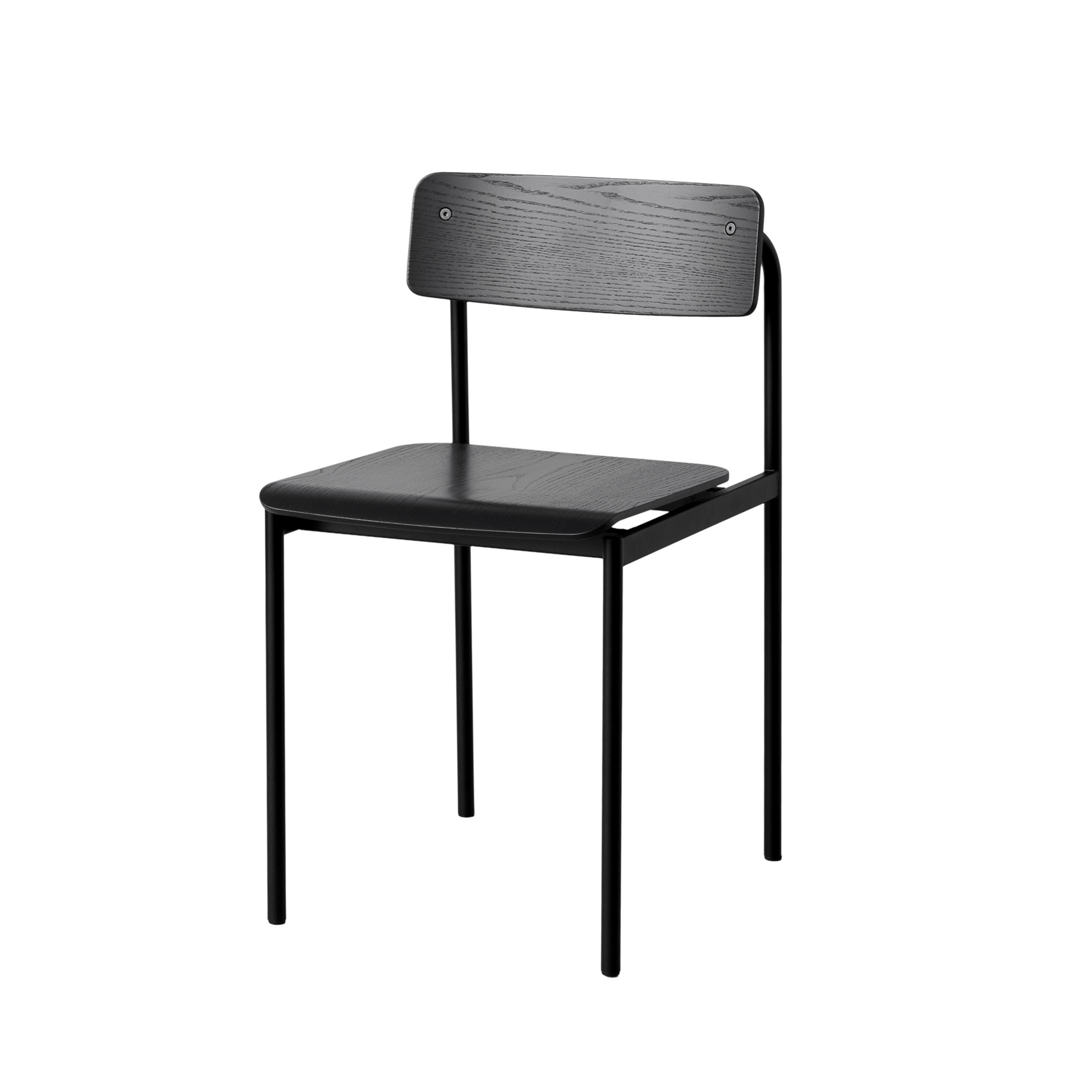 Scaun OFFSET, negru/negru, înălțime 77 cm - Moebe