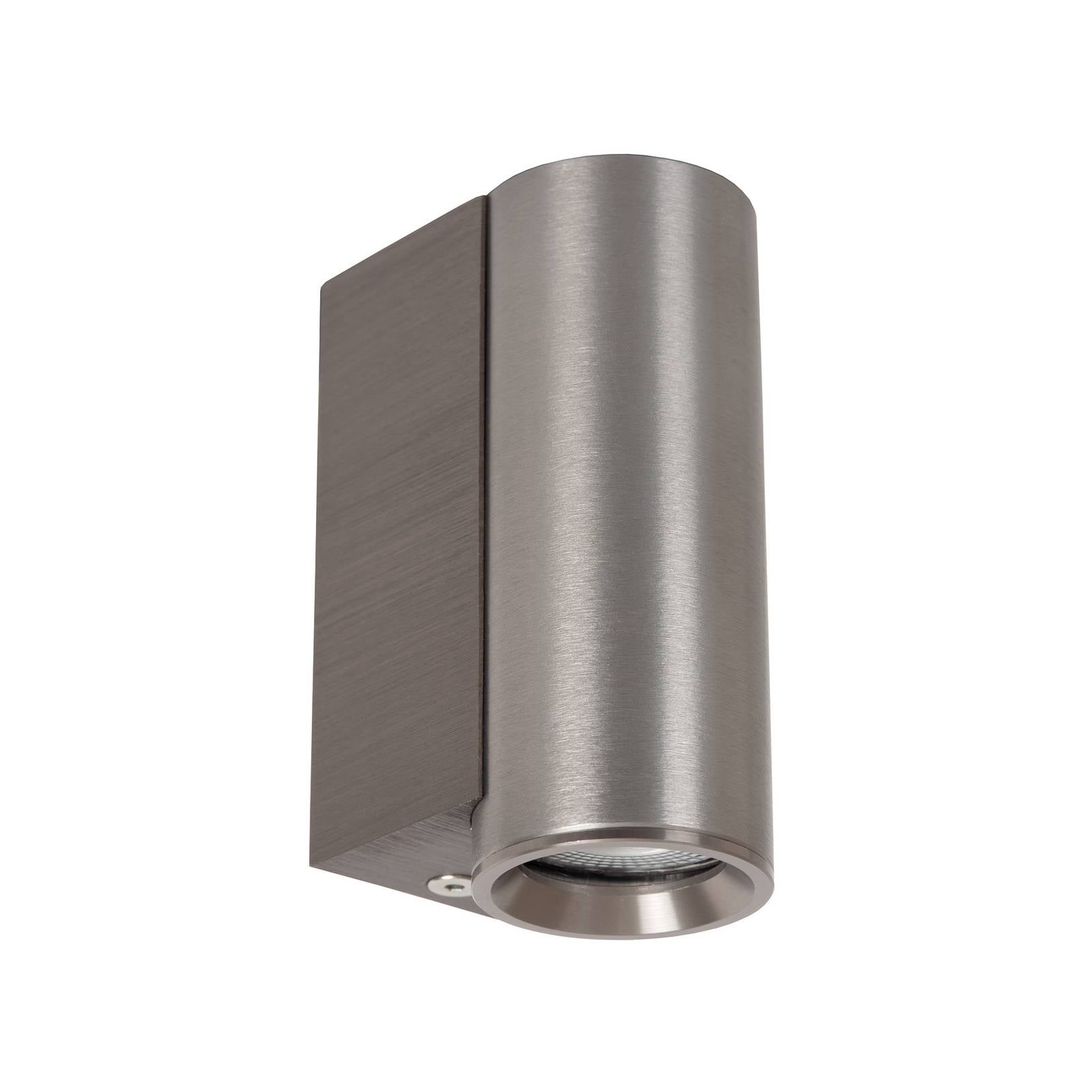 Wandstrahler Dupla, grau, Höhe 9 cm, Metall