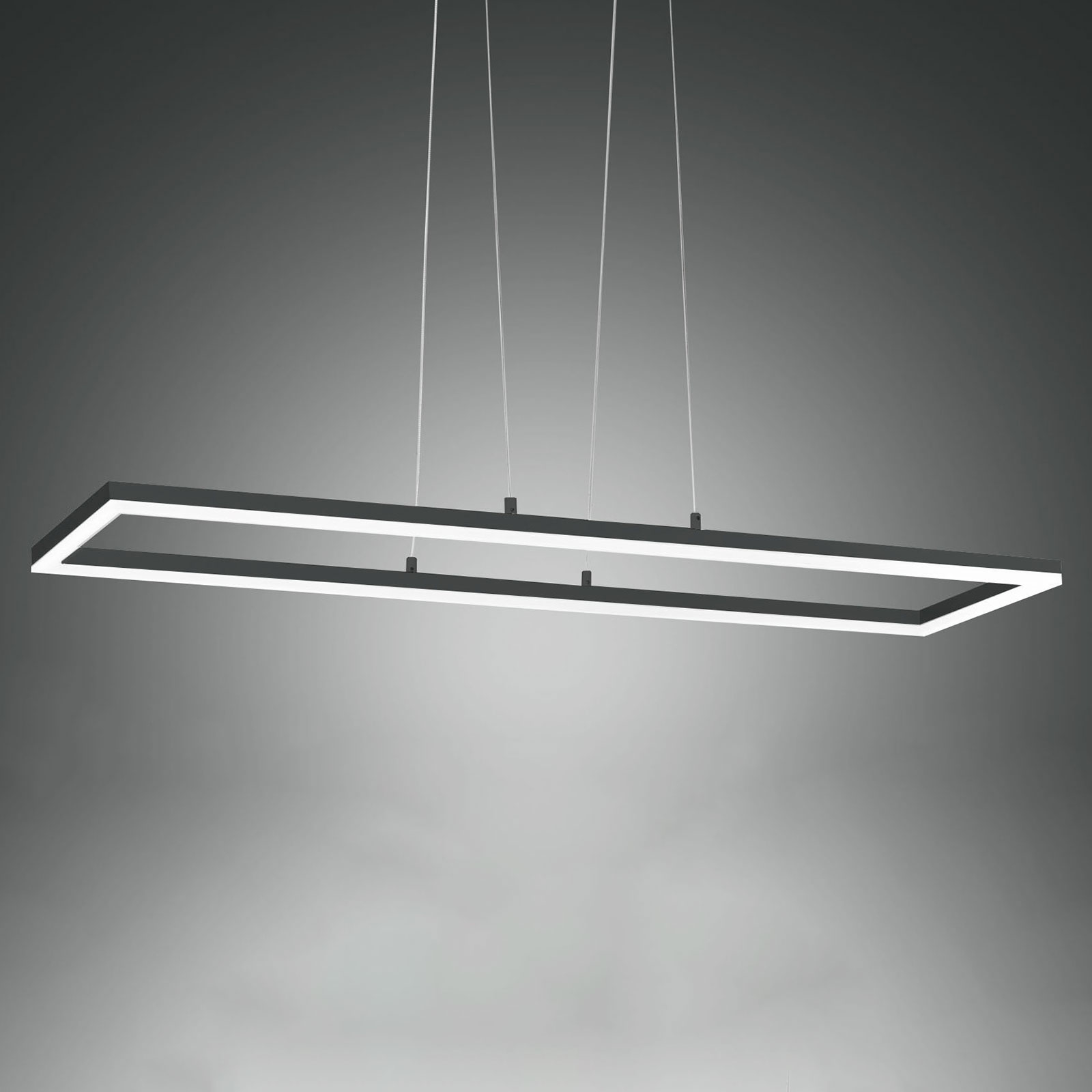 Lámpara colgante LED Bard 92x32 cm, antracita