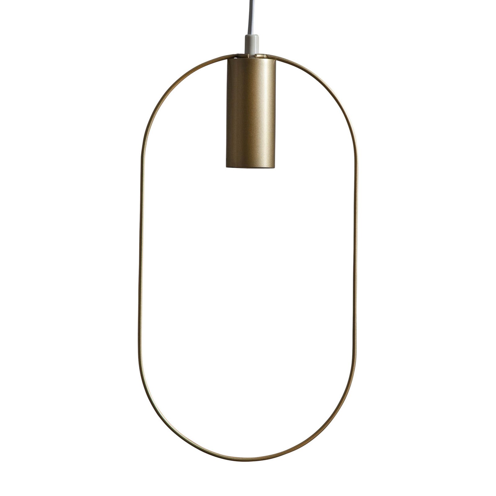 Shape deko-hængelampe med oval, guld