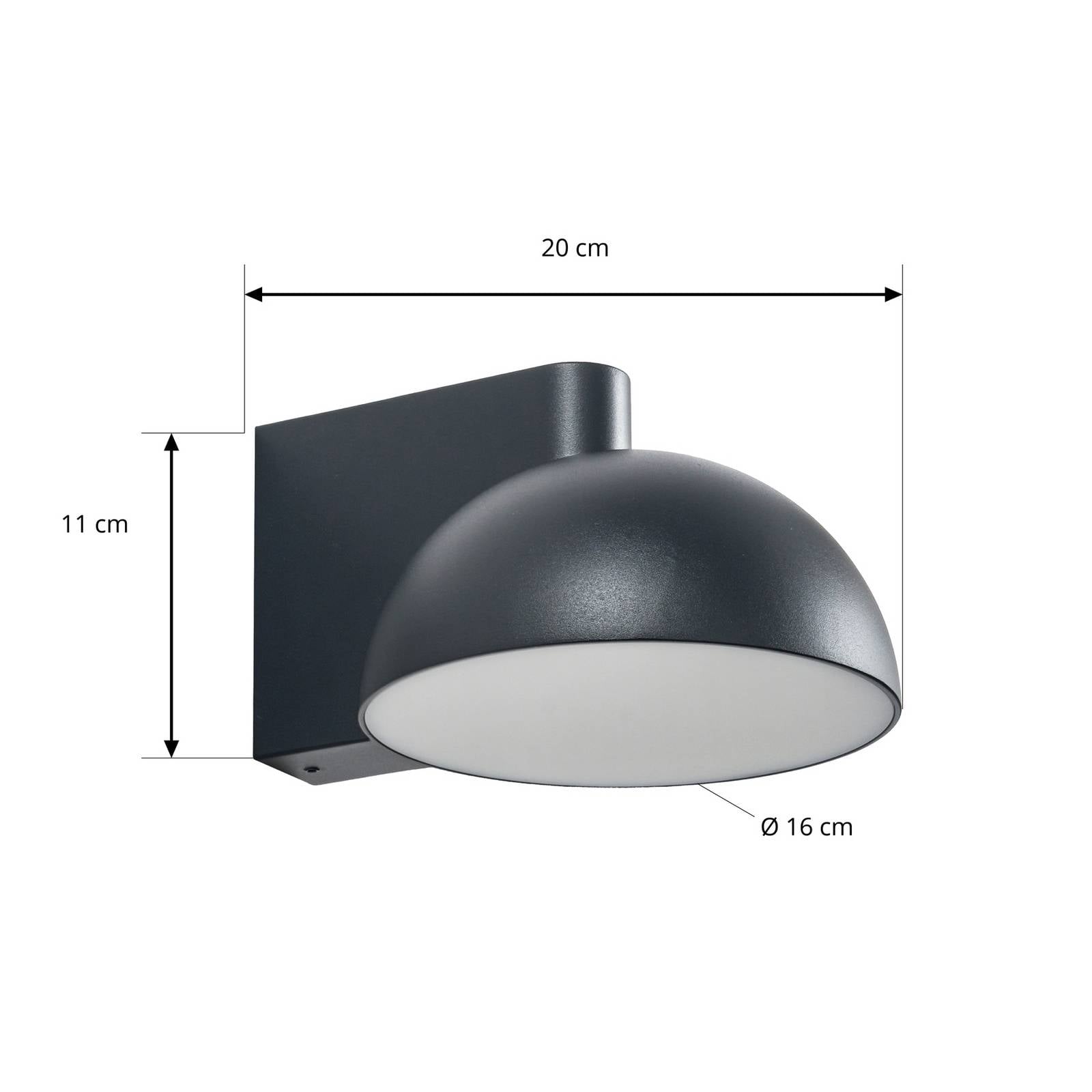 Kinkiet zewnętrzny LED Lucande Velira, czarny, metalowy, IP54