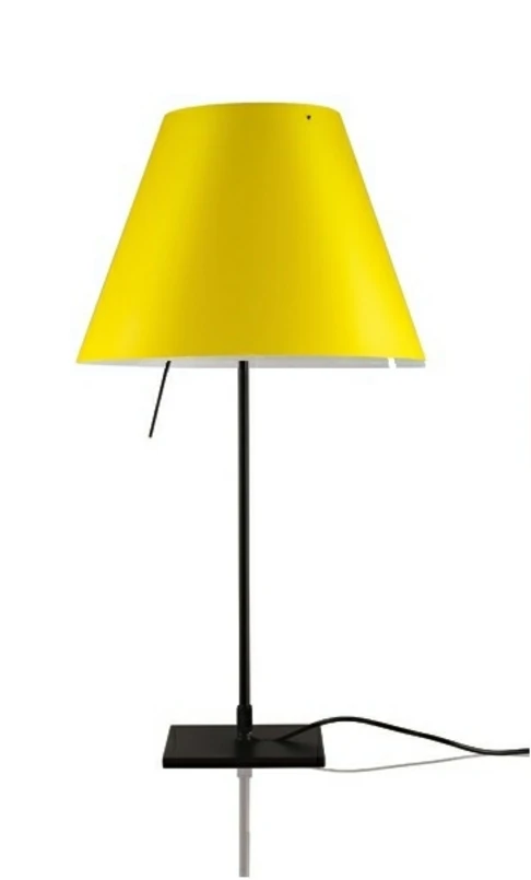 Luceplan - Costanzina Lampe de Table Noir/Jaune Vif