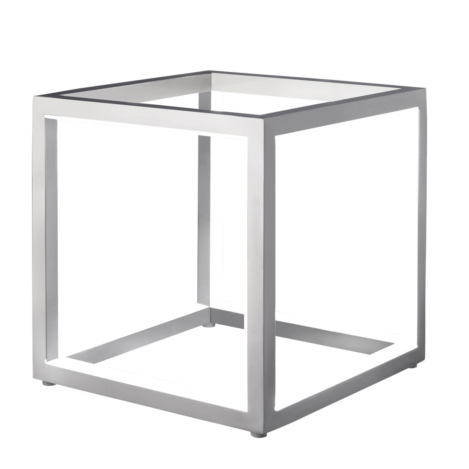 Sompex Delux cube-shaped LED table lamp, alu, 20 cm, for Living / Dining Room, aluminium, acrylic, 7 W, energy efficiency: A+, L: 20 cm, W: 20 cm, H: 20 cm