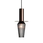 Harakiri pendant light, brown/smoke grey