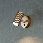 Wandstrahler Portillo, messing, Höhe 11 cm, Metall, GU10