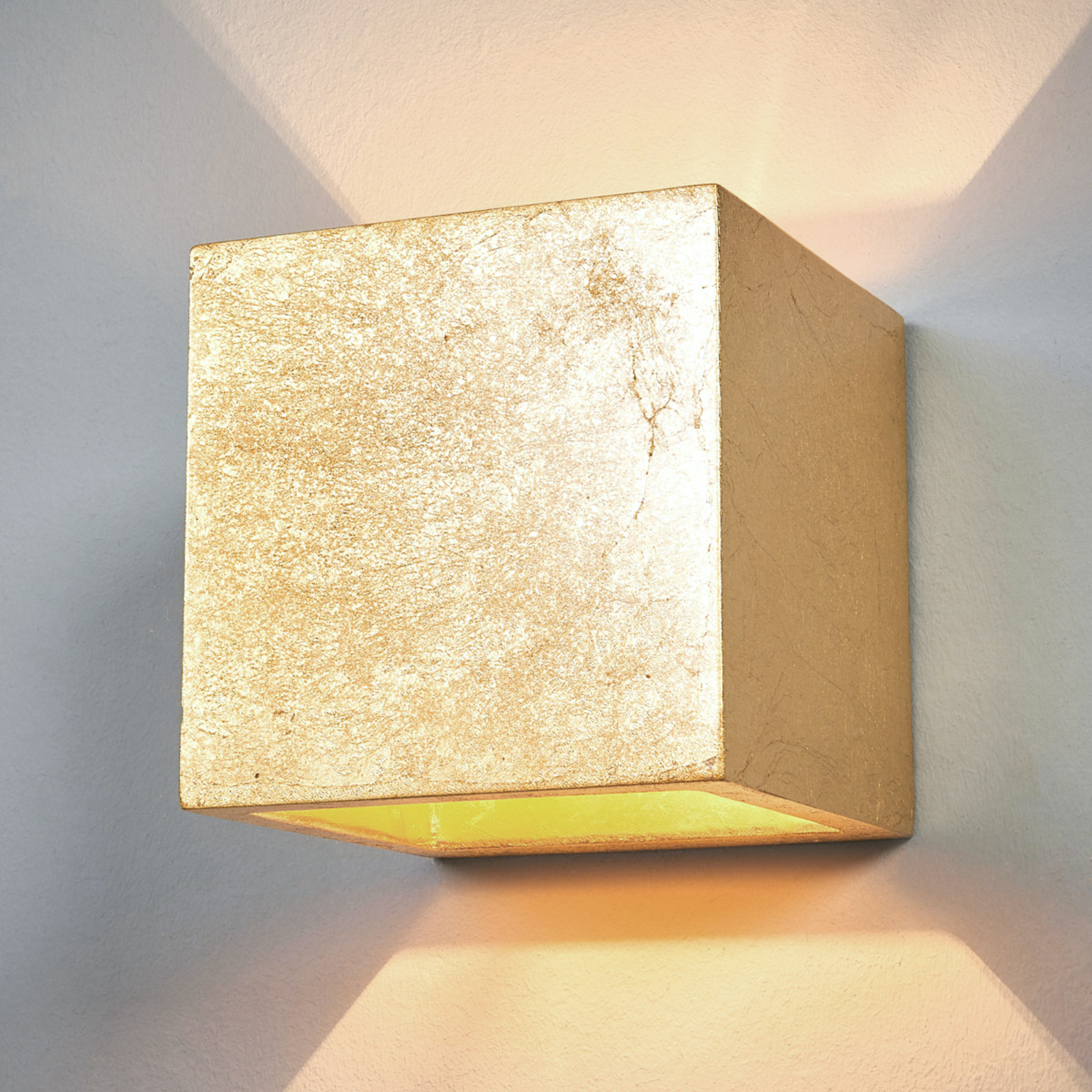 Vierkante Yade, goud | Lampen24.nl