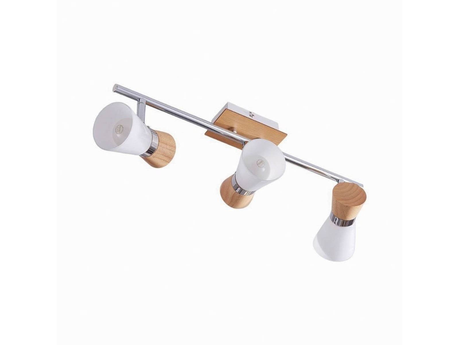 Vivica 3 Deckenleuchte White/Light Wood/Chrome - Lindby