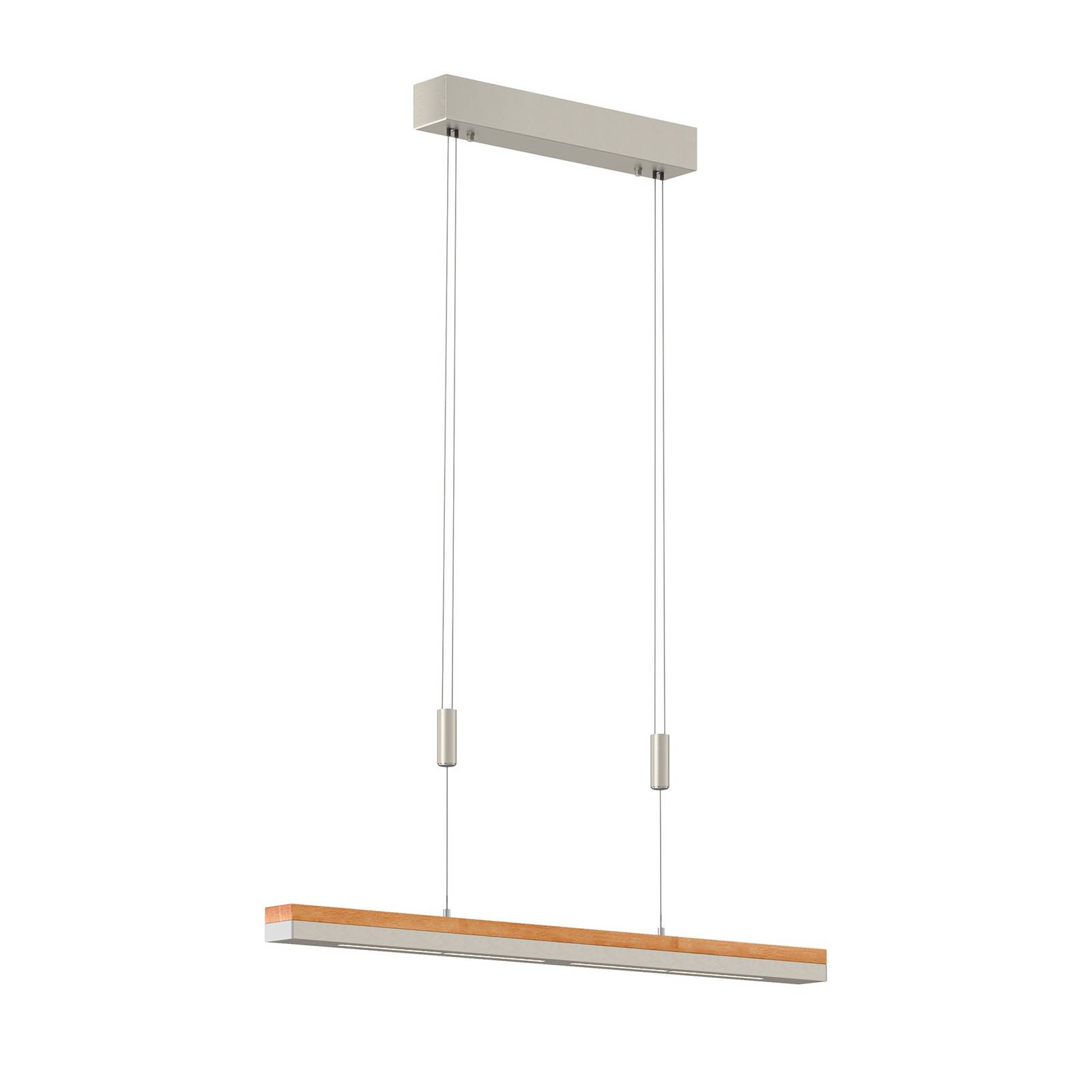 Quitani lampa wisząca LED Elna, długość 78 cm, nikiel