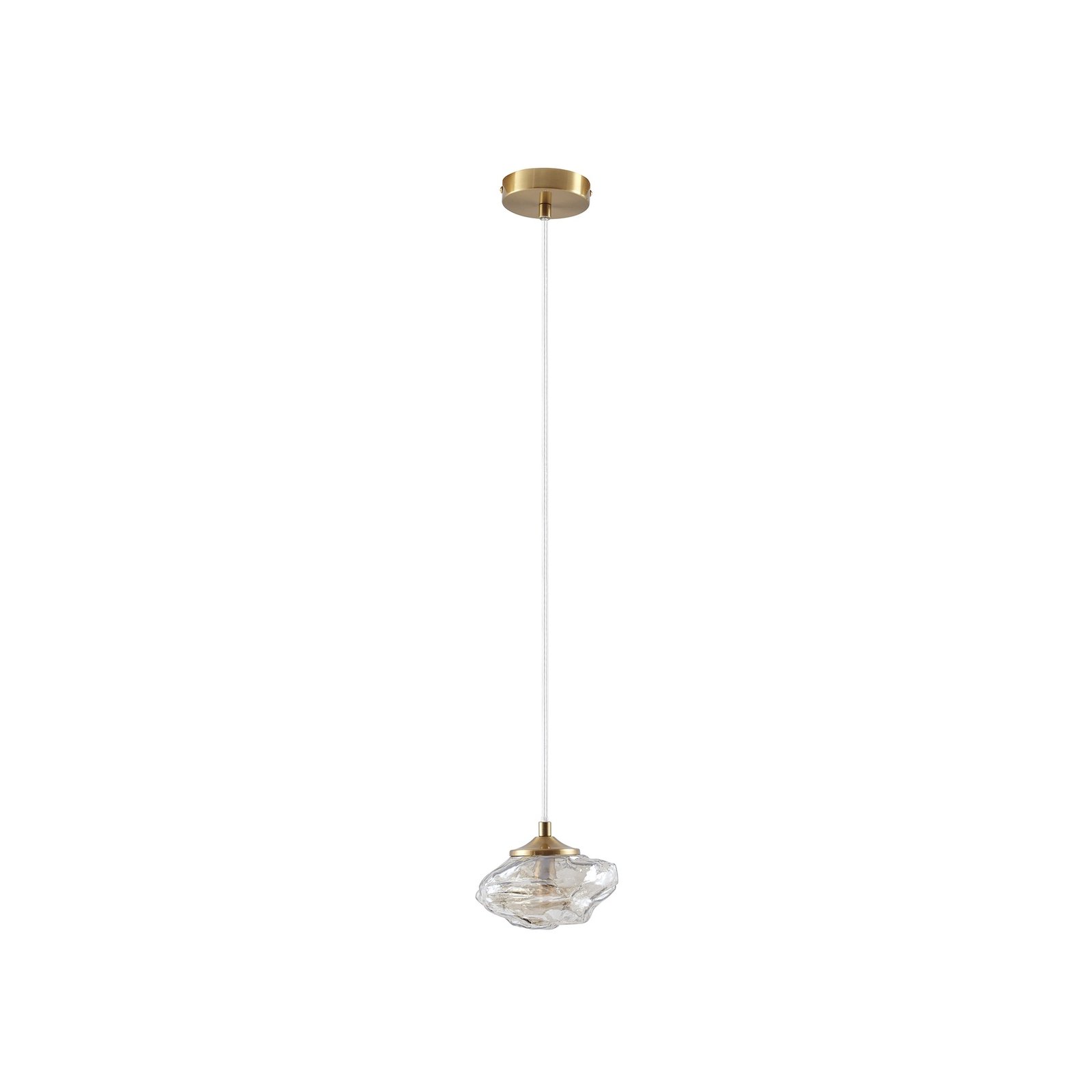 Piatra Hanglamp Amber/Geel Koper - Lindby