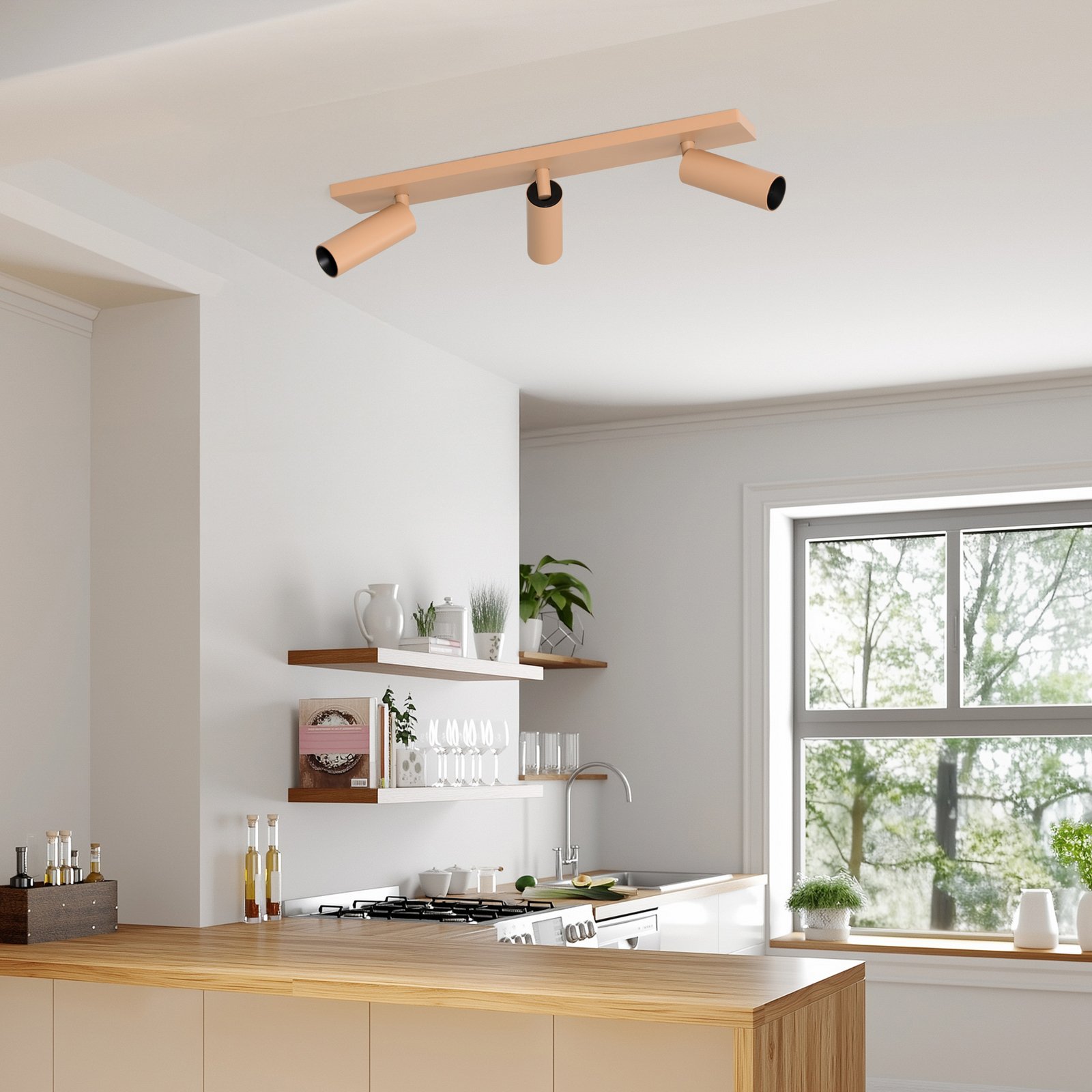 PR Home lampa stołowa Liam Sofia Dahlia brązowy/mosiądz 55cm PR Home lampa stołowa Liam Sofia Dahlia brązowy/mosiądz 55cm