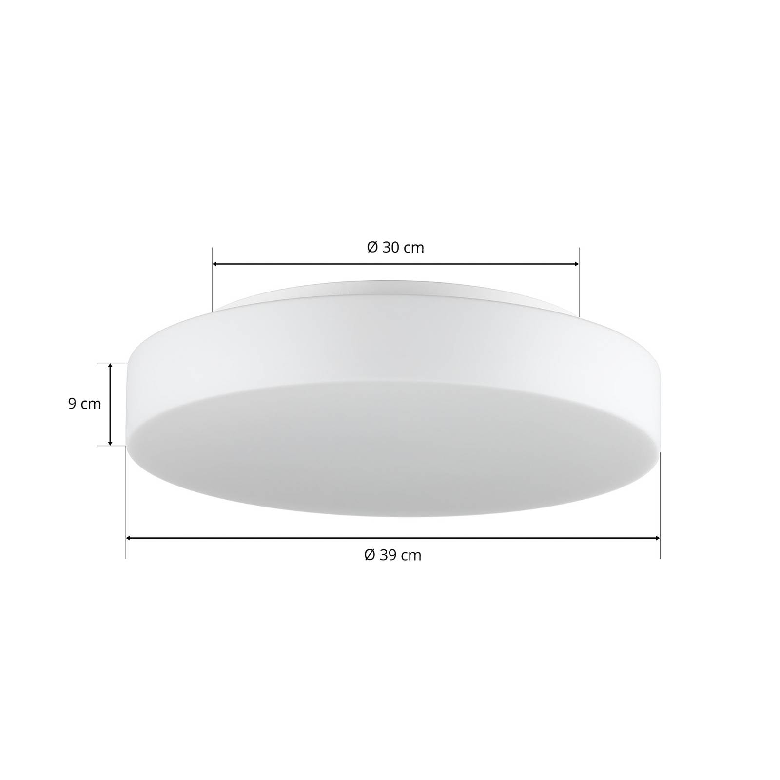 Bega 50652 lampa sufitowa LED szkło opalowe 3000K Ø39cm