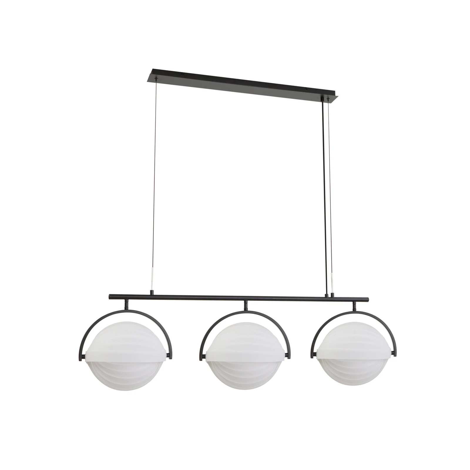 Lucande κρεμαστό φωτιστικό Helva, λευκό, 3-φωτο, 108 cm, περιστρεφόμενο