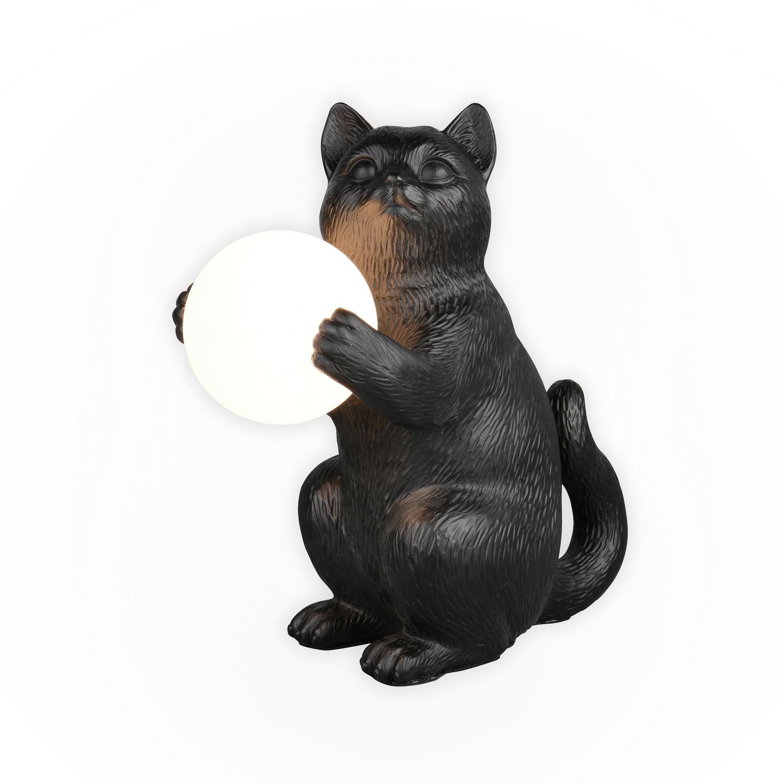 Lampa de masă Gatio, negru, înălțime 30 cm, rășină sintetică, G9