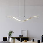 EGLO LED hanglamp CONAPRATO, zwart/messing, 115 cm, CCT