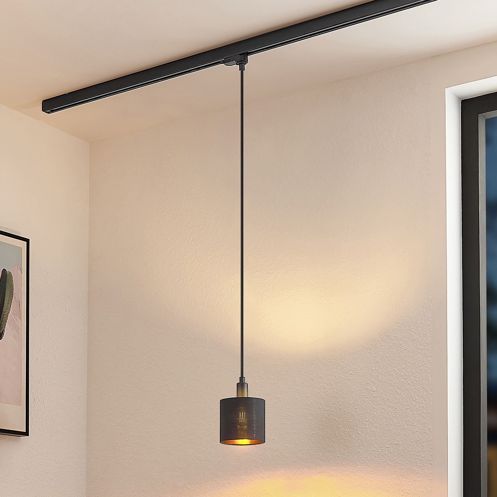 Arcchio Heleni hanglamp rail zwartgoud 12cm