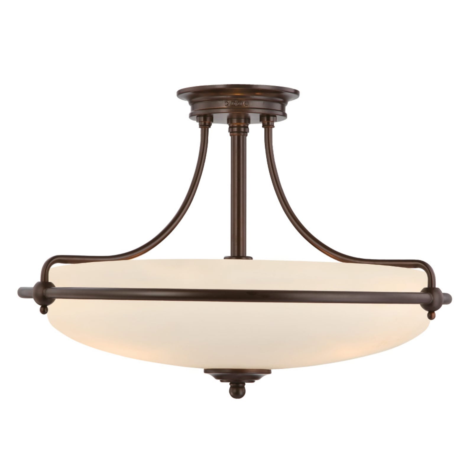 Griffin loftlampe, Ø 53 cm, bronze/opal – QUOIZEL
