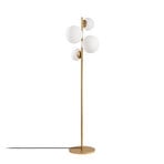 Vloerlamp Fazli, goud, glas/metaal, hoogte 162 cm, E14