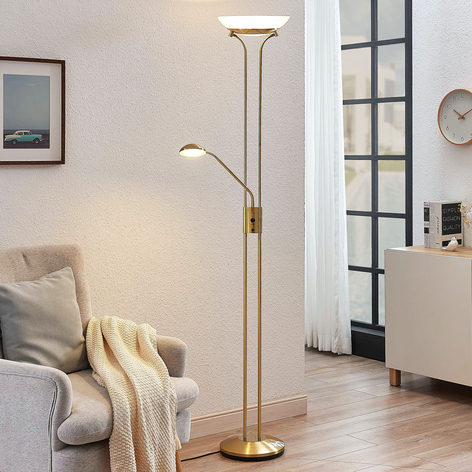 LED-ylösvalo Dimitra, lukulamppu, messinki