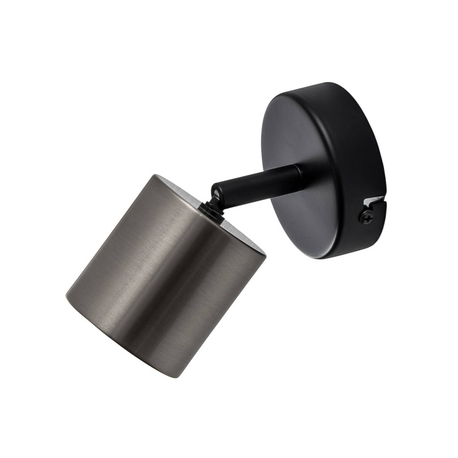 Wandstrahler Demia, schwarz/nickelfarben, 10 cm breit, GU10 günstig online kaufen