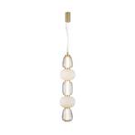 LOOM DESIGN LED hanging light Pearl 5 amber/gold glass height 78cm