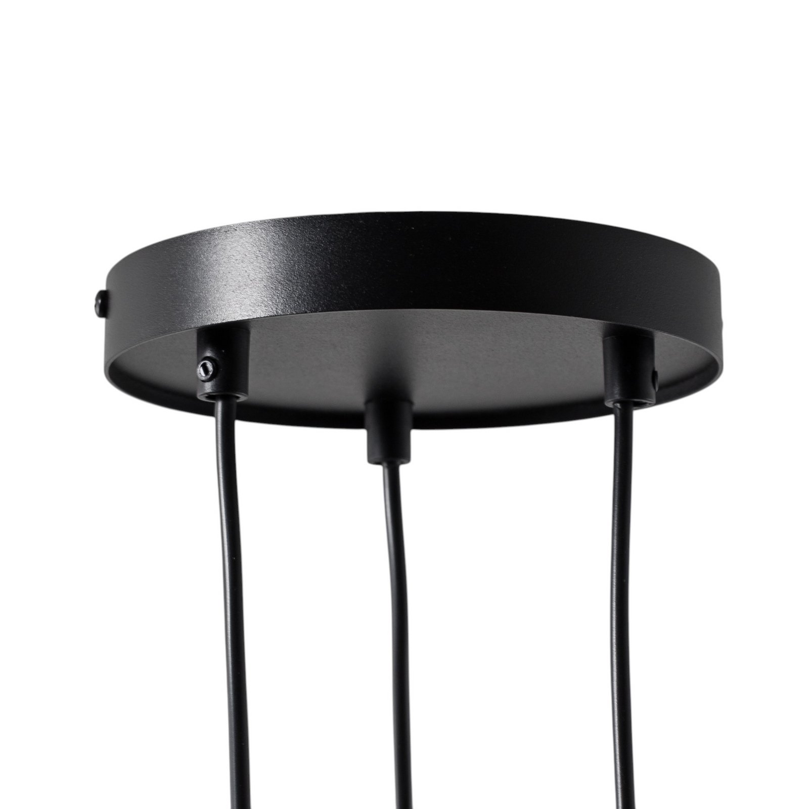 Hängeleuchte Sopel Lux, 3-flammig, rund, schwarz/silber, G9