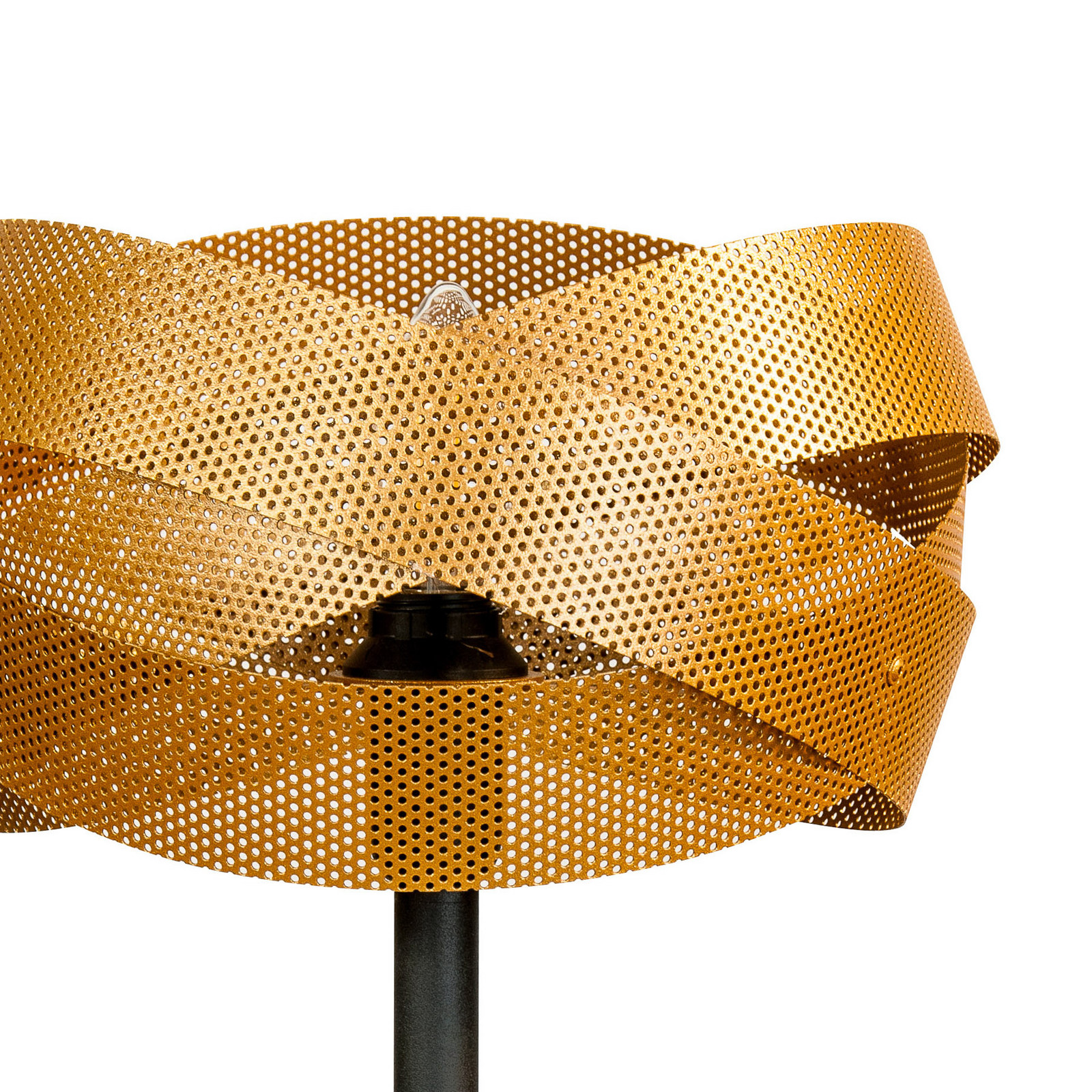 Domiluce Lampa de masă Tornado negru/auriu metal Ø 26 cm E14 - Camera de zi / sufragerie - Modern - auriu negru
