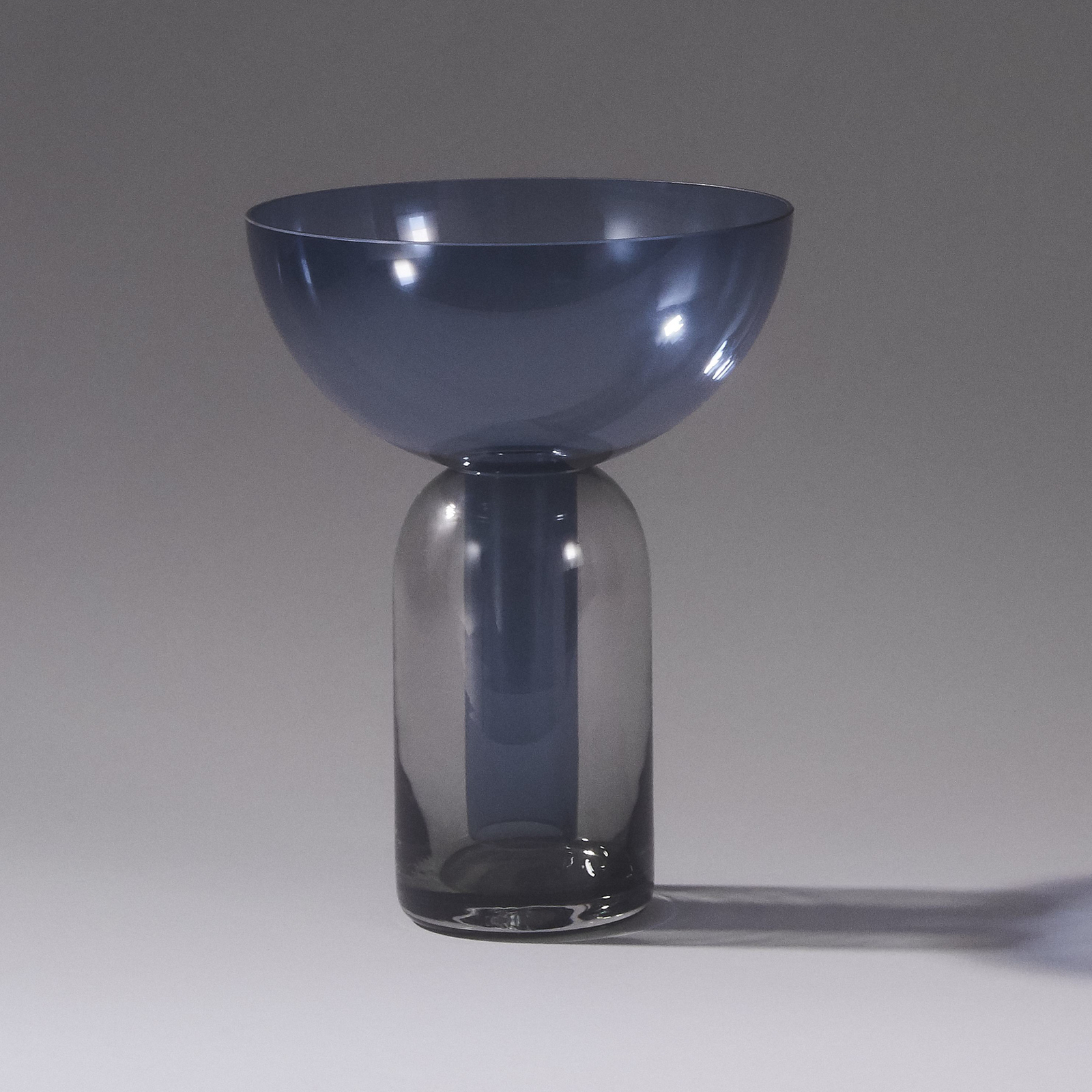 AYTM Vase Torus, blue, Ø 25 cm, height 33 cm, glass