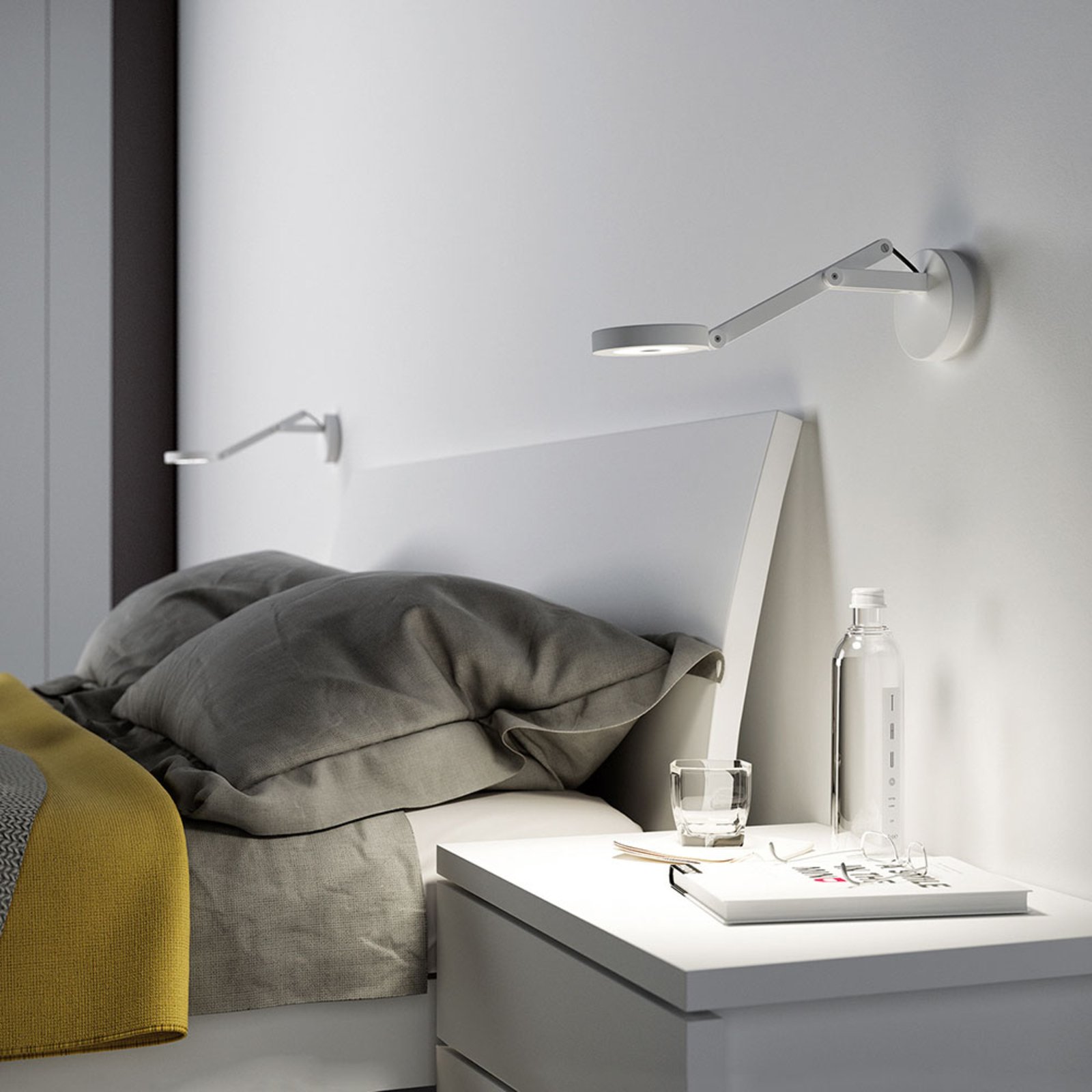 String T1 Stolní Lampa DTW Matt Bílá/Černá - Rotaliana