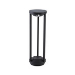 Nilea Round Solar Cell Lamp W/Sensor Black - Lucande