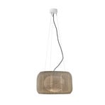 Lámpara colgante exterior Bover LED Fora S, blanco natural/beige, Ø 50 cm