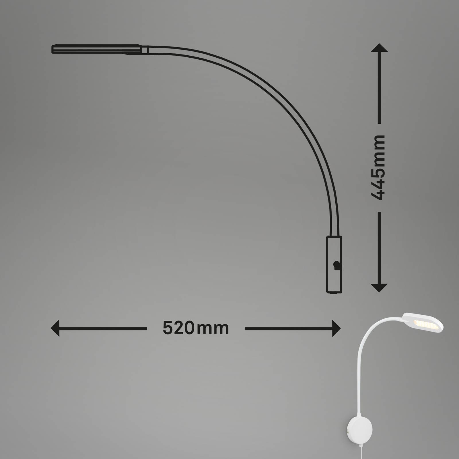 LED-Wandleuchte 2177016 mit Dimmer, weiß günstig online kaufen