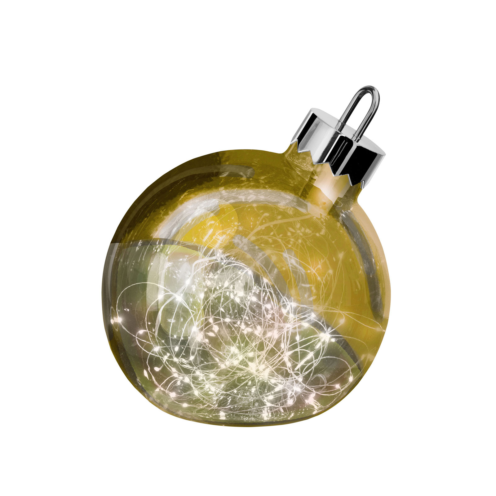 Dekoleuchte Ornament, gold, Ø 20 cm