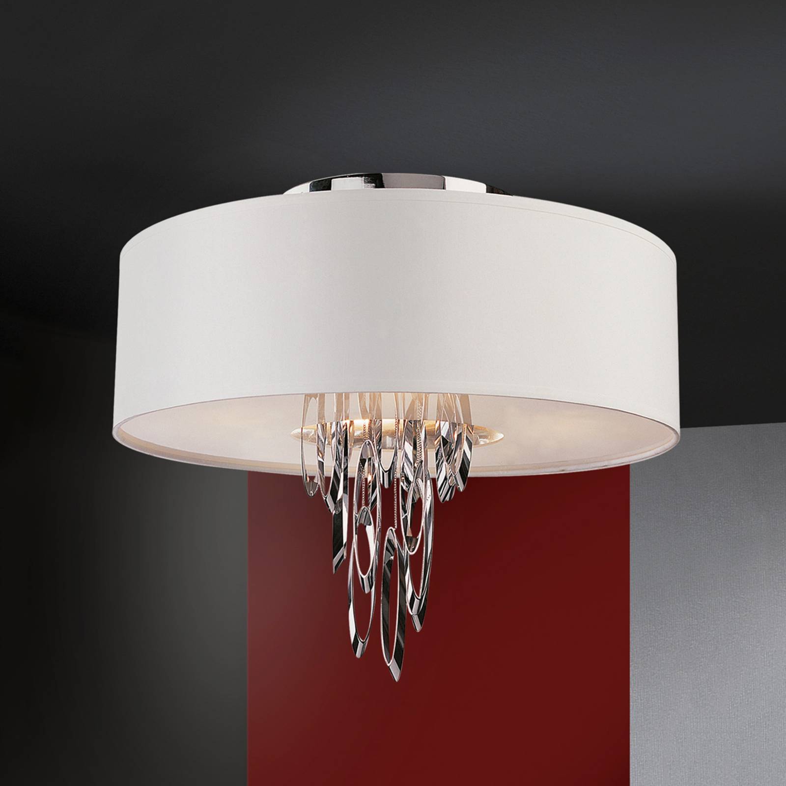 Elegancja tekstylna lampa sufitowa LED Domo