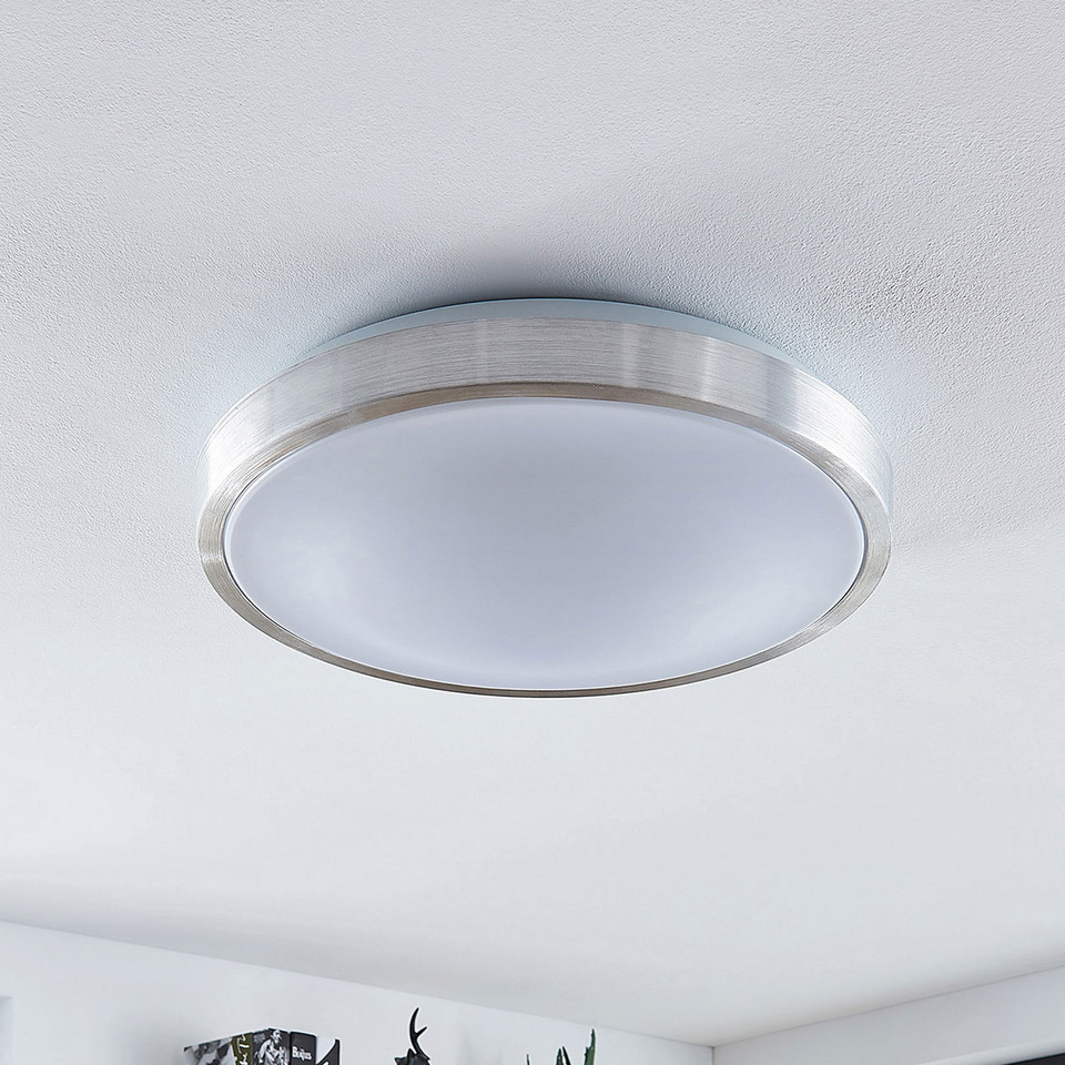 Lindby Emelie Round LED Plafond Ø42, metallisk från Lindby