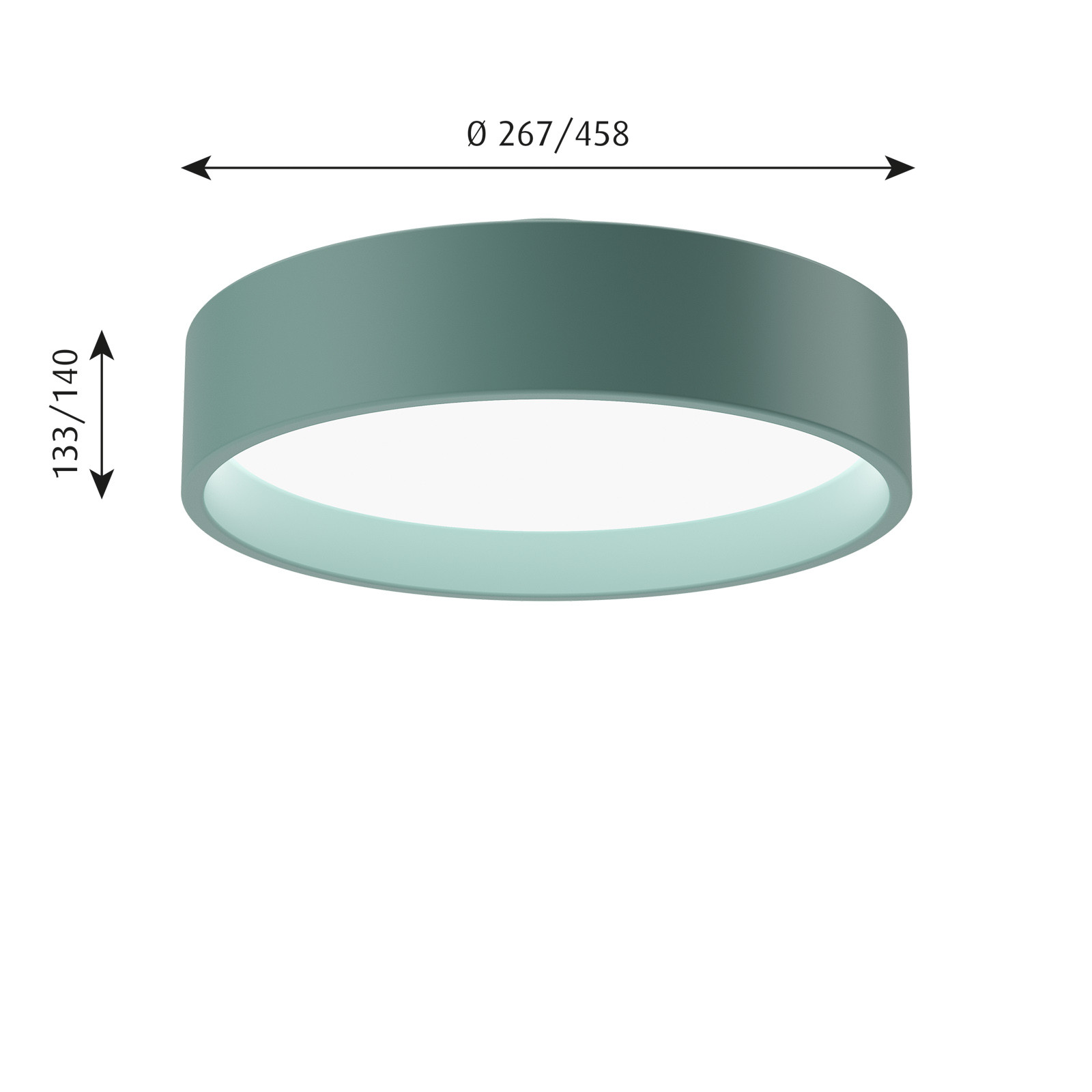 Louis Poulsen LP Circle tavan Ø 267 cm petrol
