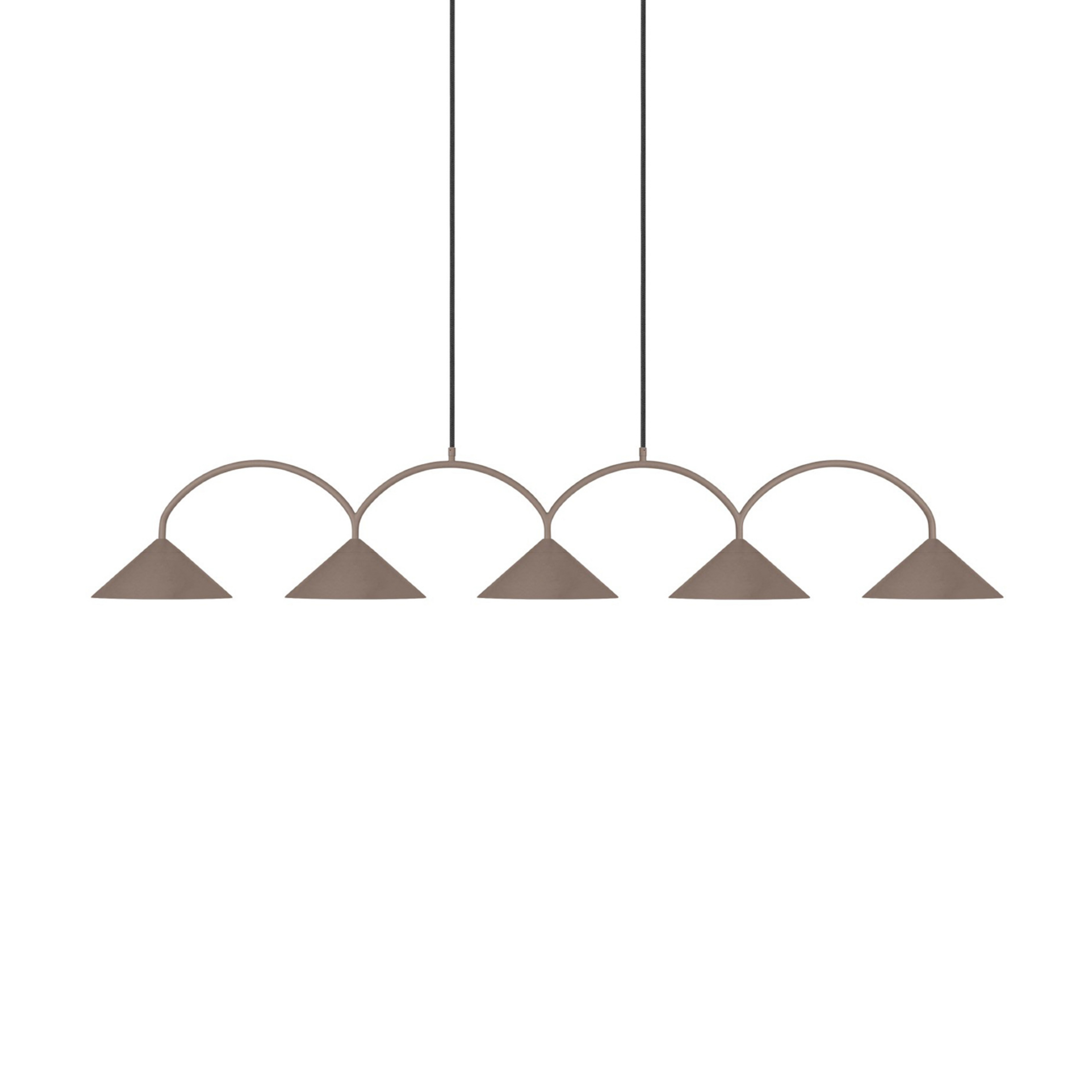 Lampă suspendată CURVE Lungime 165 cm maro 5 becuri - Globen Lighting