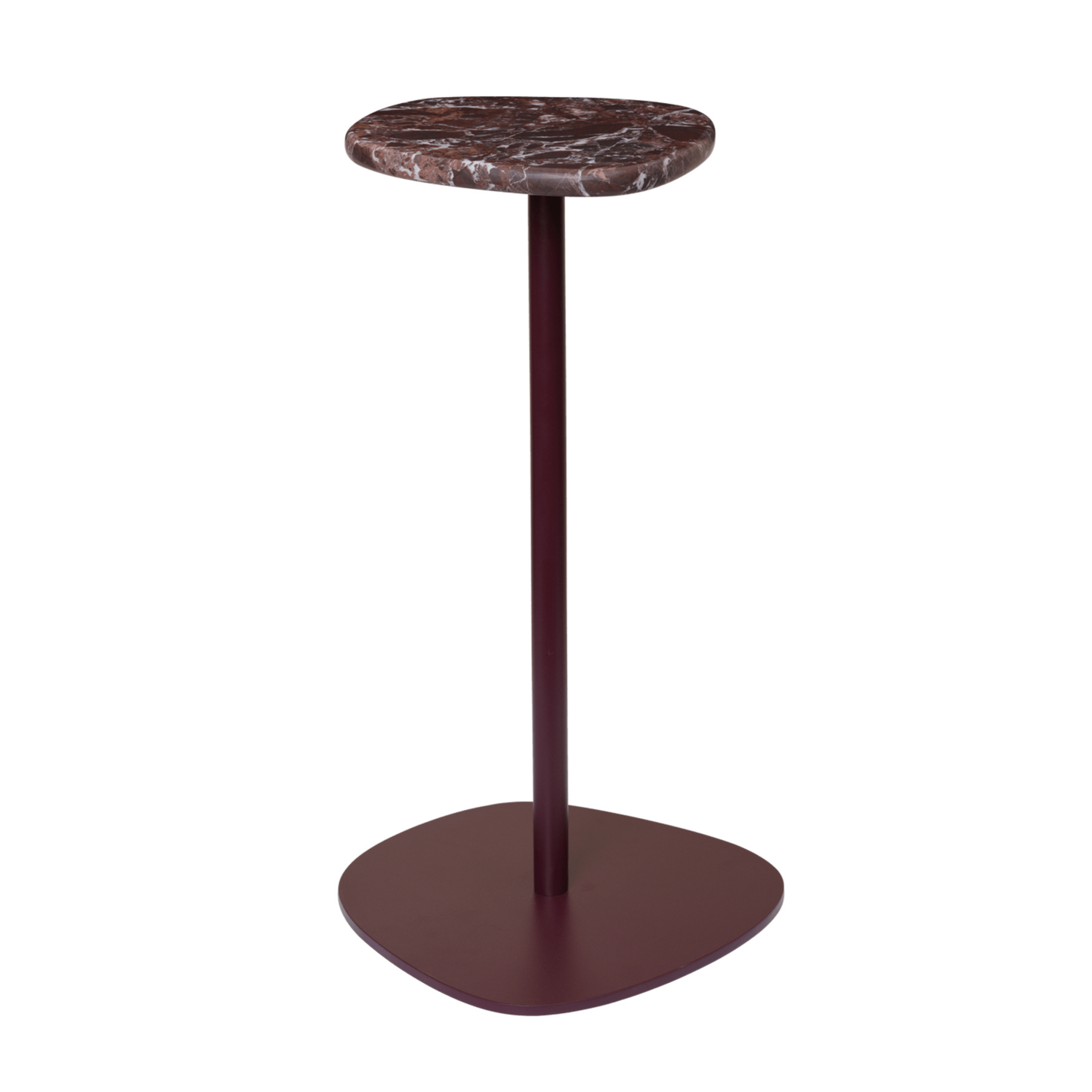 PLYO side table, purple marble/metal, 56 cm – ferm LIVING