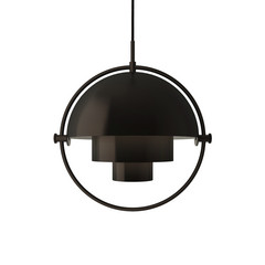 Závesné svietidlo GUBI Multi-Lite, Ø 36 cm, čierna/čierna