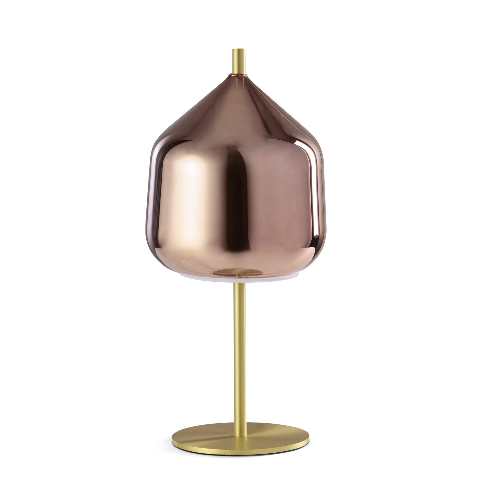 Table lamp X-Ray, copper/gold-coloured, height 32.5 cm glass