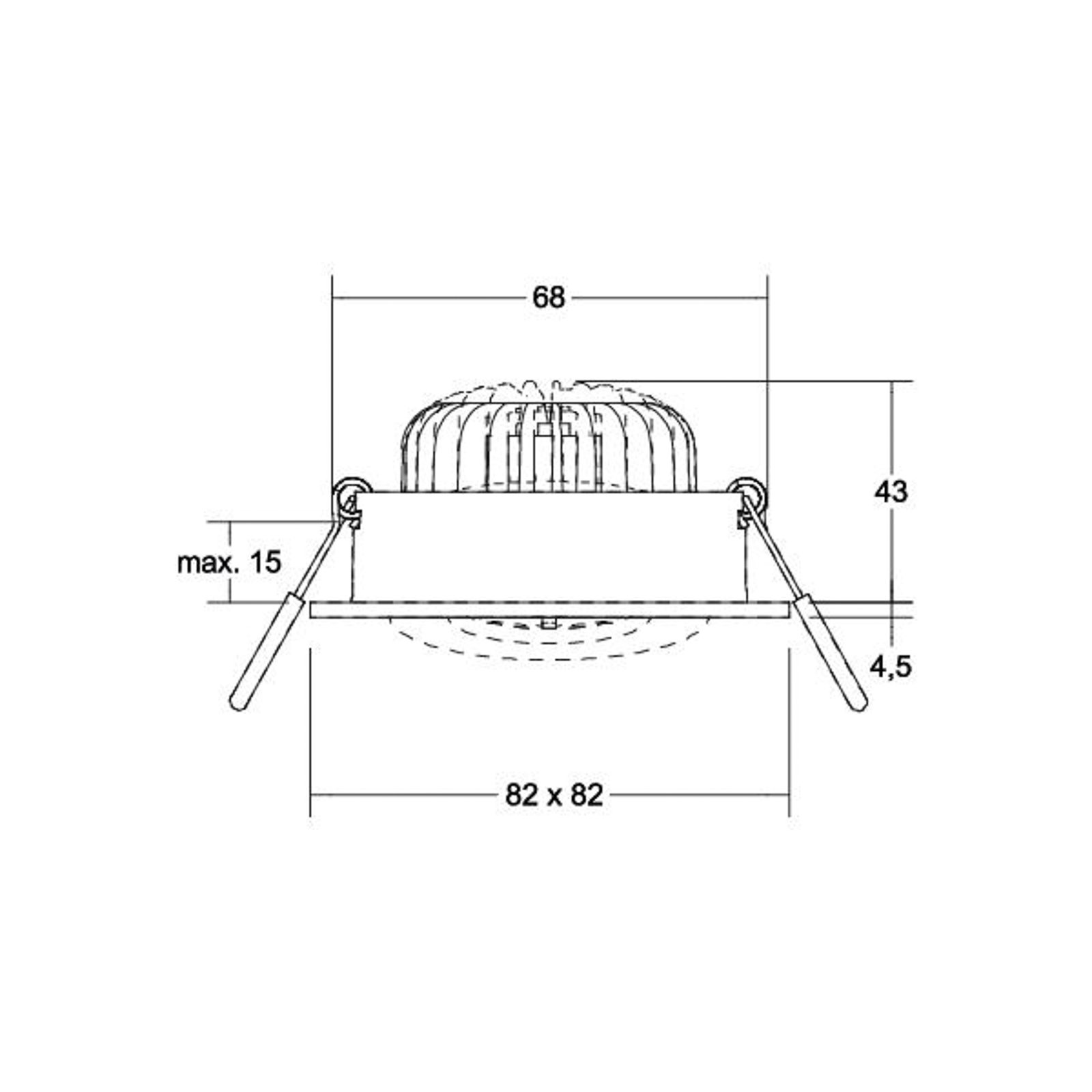 BRUMBERG LED-Spot BB38, on/off, Anschlussbox, strukturweiß